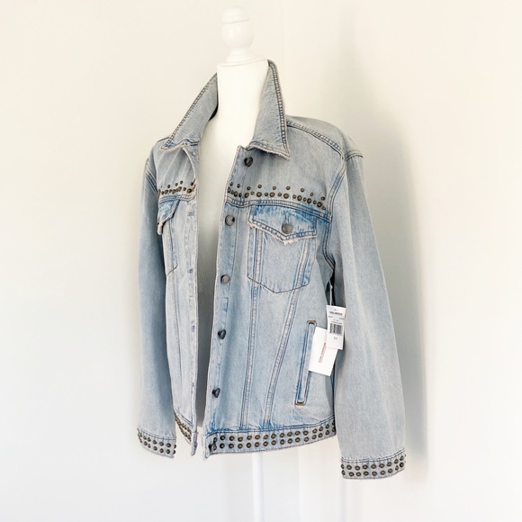 Good American Oversized Boyfriend Jean Jacket -NWT - Picture 3 of 9